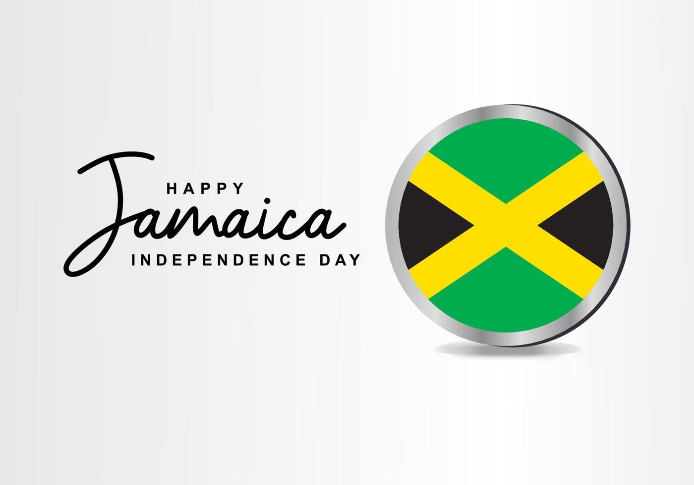 Jamaicas självständighetsdag i bakgrunden nationellt firande den 6 augusti. vektor