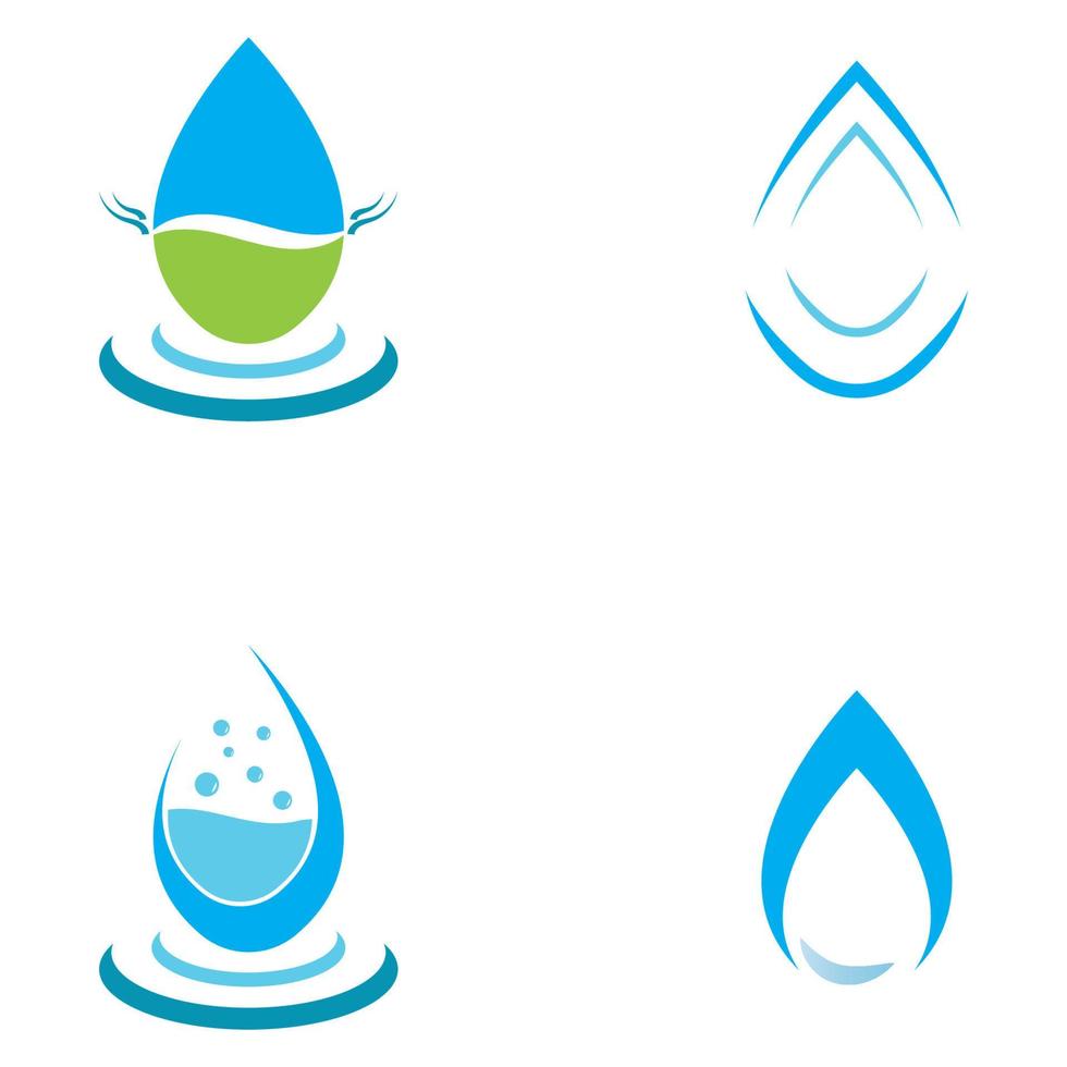 Wassertropfen-Logo-Schablonenvektor vektor