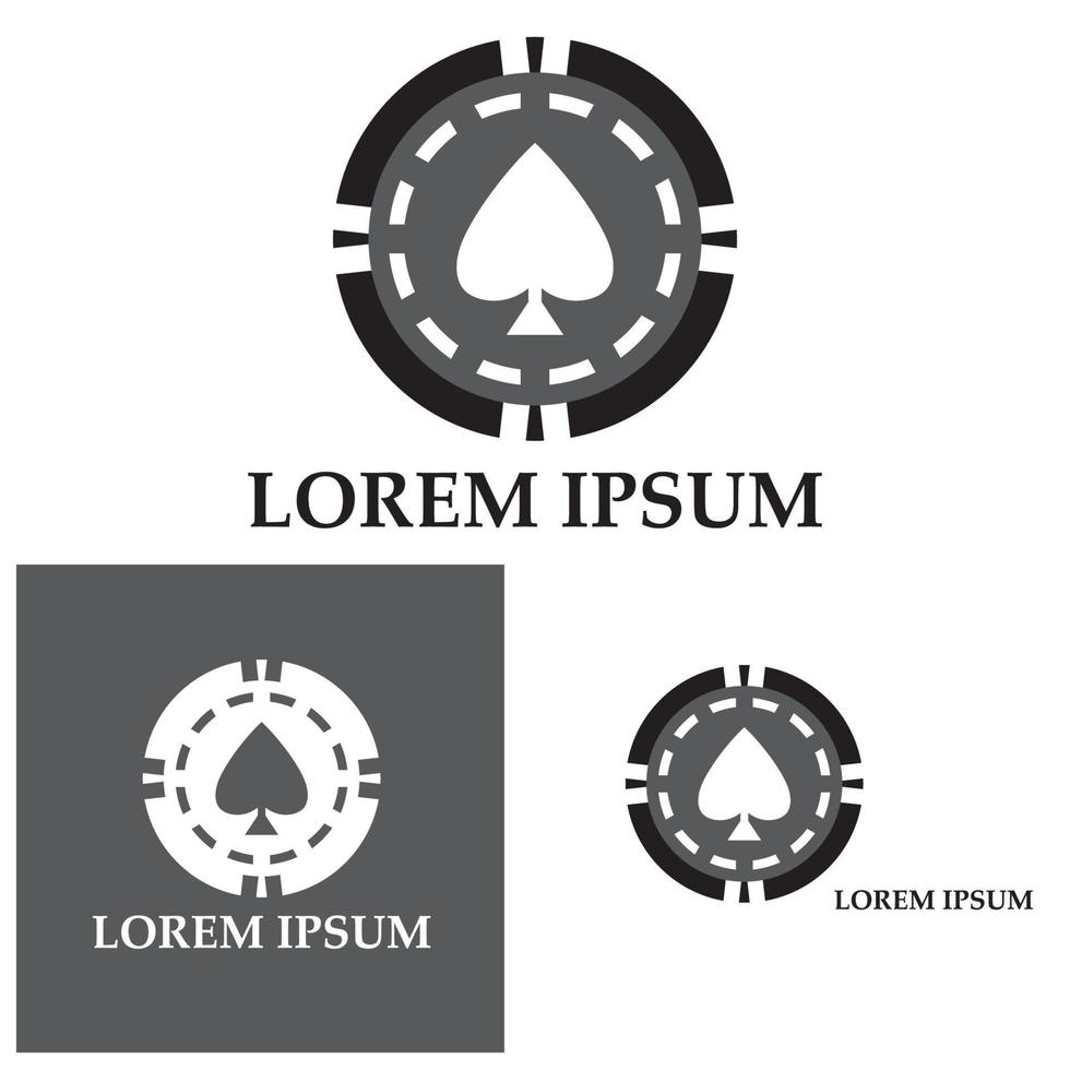 casino chip ikon poker chip vektor ikon logotyp kasino marker för poker eller roulette.vector illustration isolerad på vit bakgrund