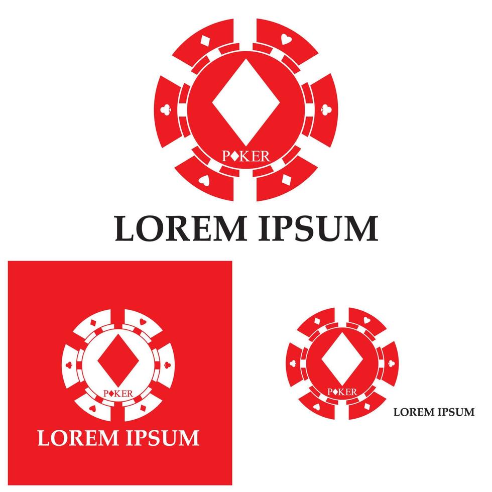 casino chip ikon poker chip vektor ikon logotyp kasino marker för poker eller roulette.vector illustration isolerad på vit bakgrund