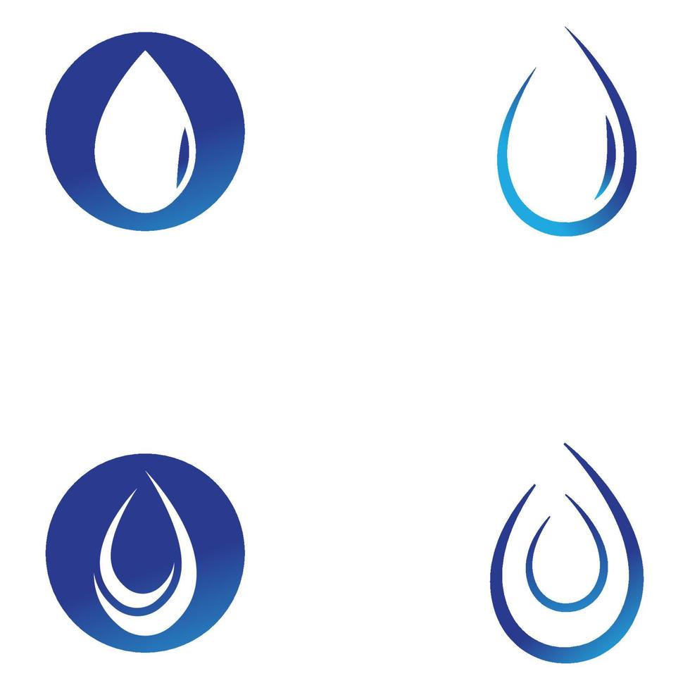 Wassertropfen-Logo-Schablonenvektor vektor