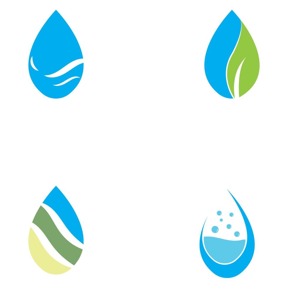 Wassertropfen-Logo-Schablonenvektor vektor