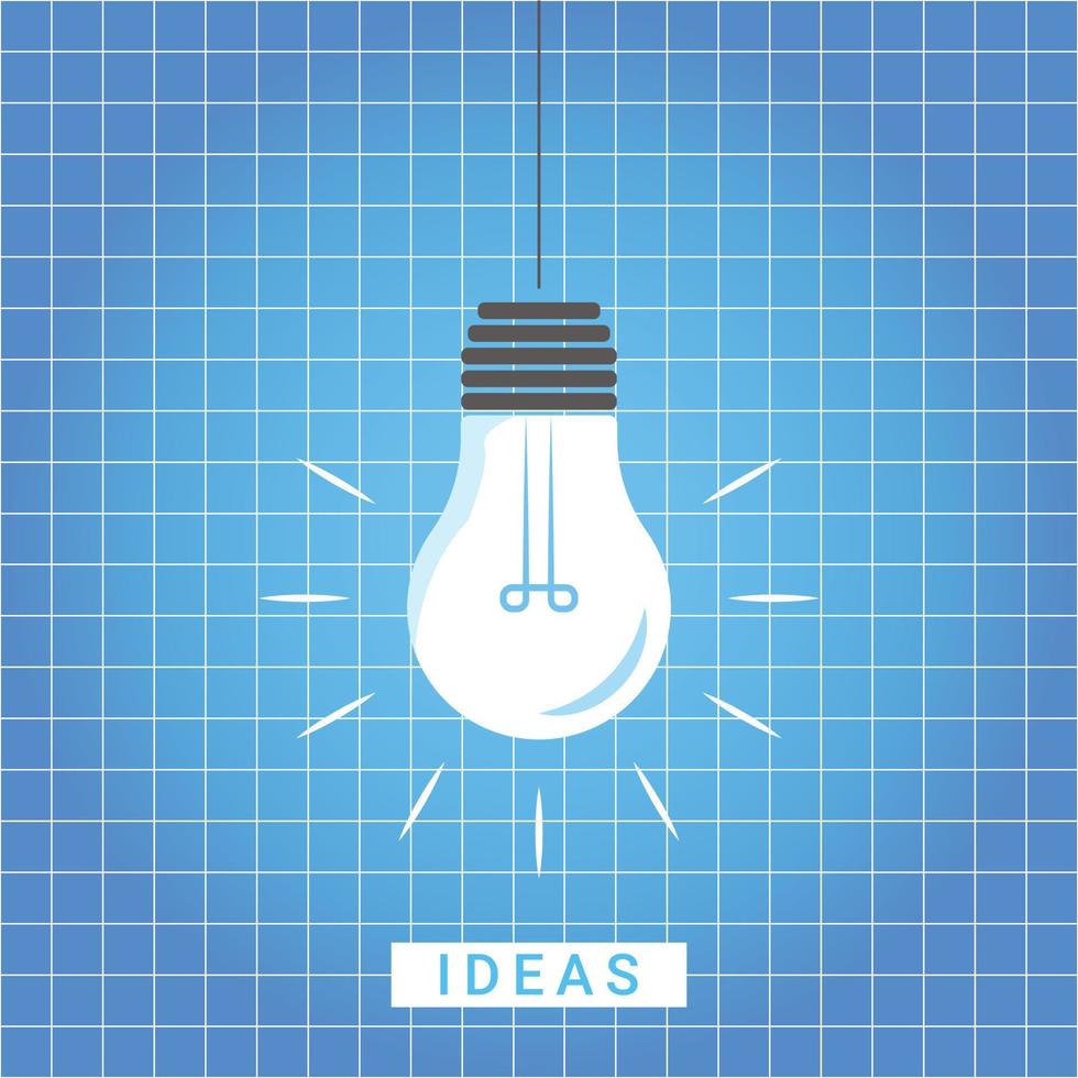 glödlampan är full av idéer och kreativt tänkande, analytiskt tänkande för bearbetning. vektor