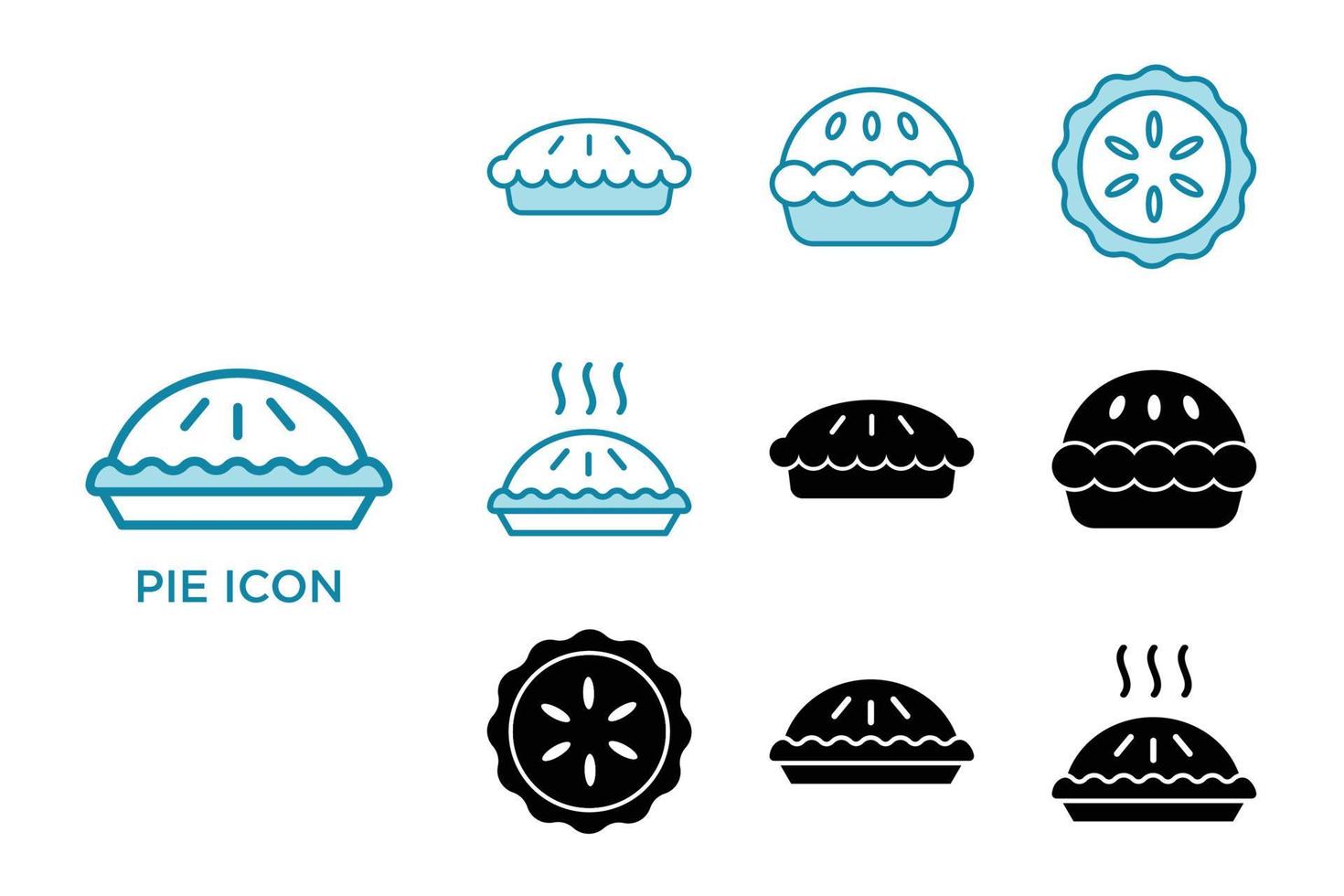 paj ikonuppsättning vektor formgivningsmall enkel och ren