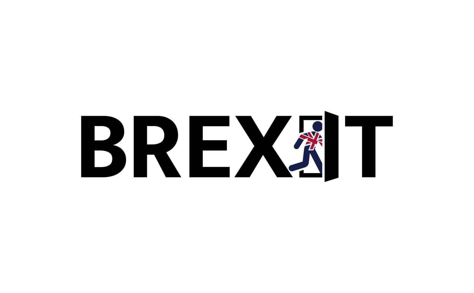 brexit vektor ikon. Storbritannien lämnar konceptet för europeiska fack