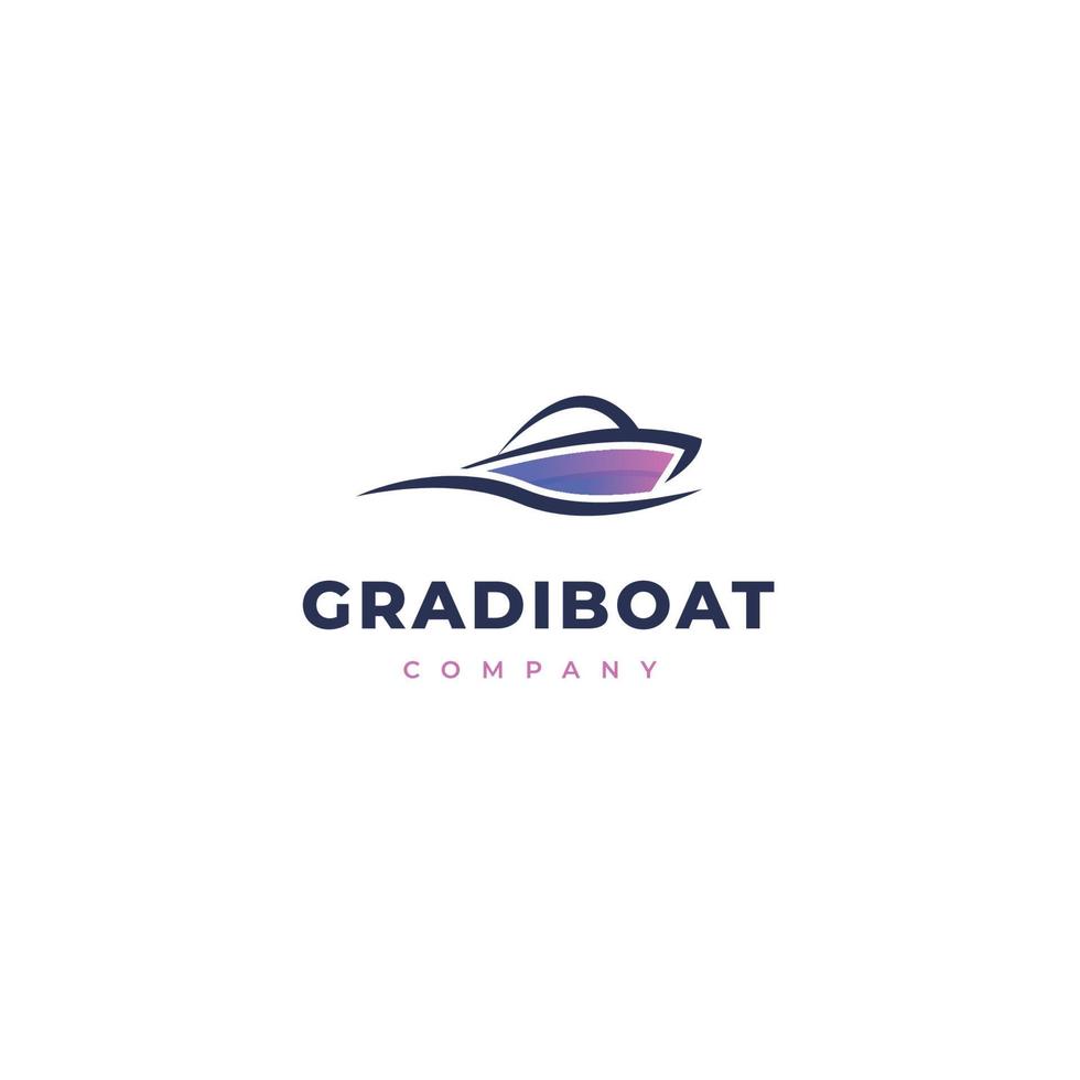 modernes Boot-Logo-Design vektor