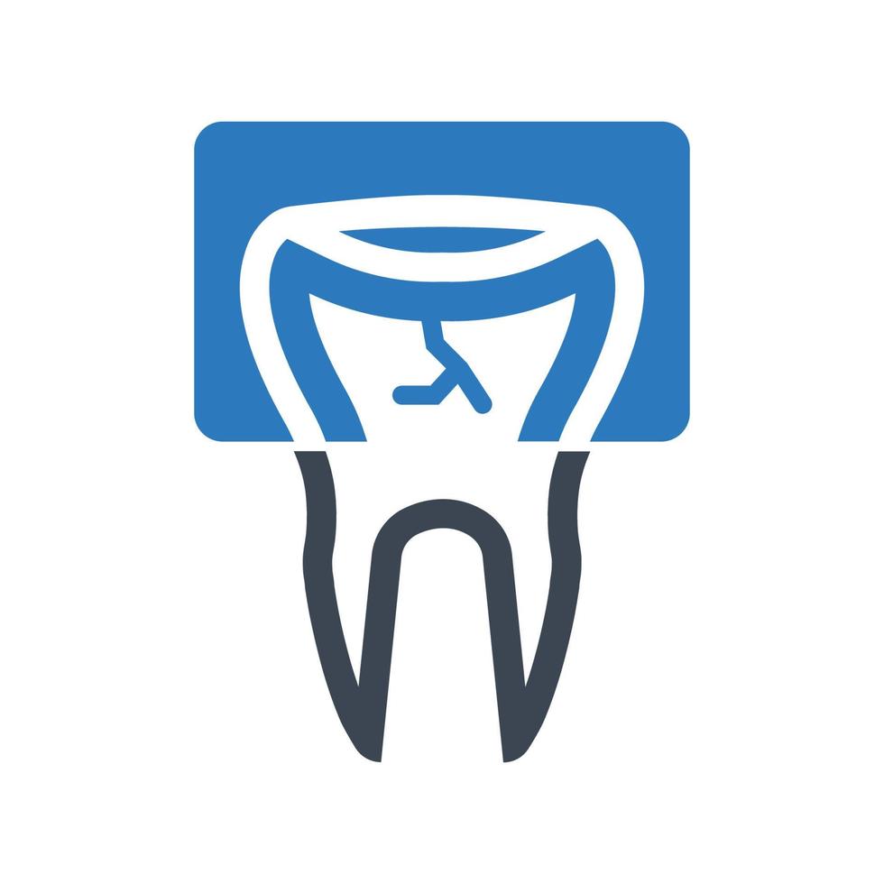 tänder röntgen ikon, dental röntgen symbol för din webbplats, logotyp, app, ui design vektor