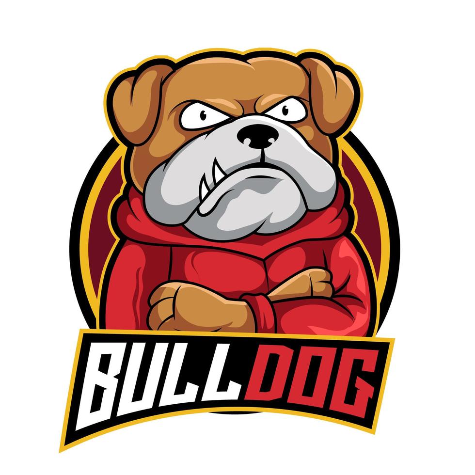 bull dog maskottchen logo gaming vektor