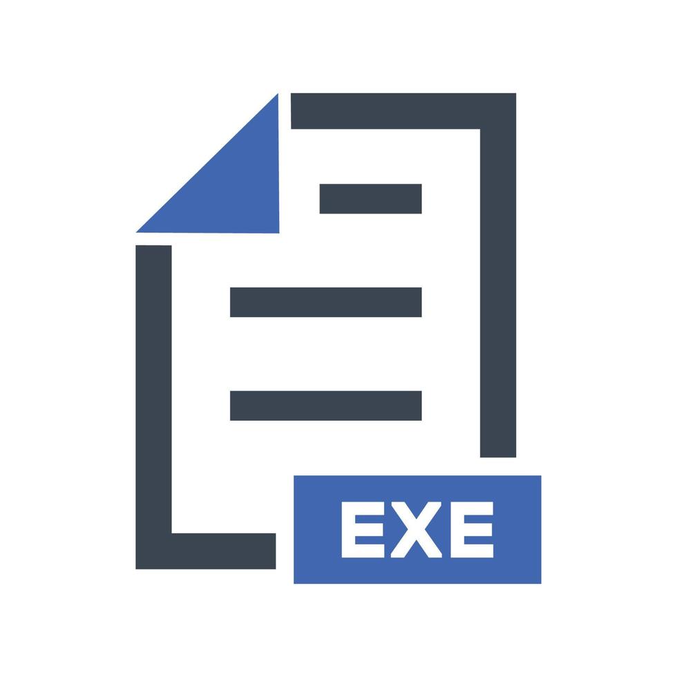 exe-Dateiformat-Symbol. exe-Dateiformat Vektorbild vektor