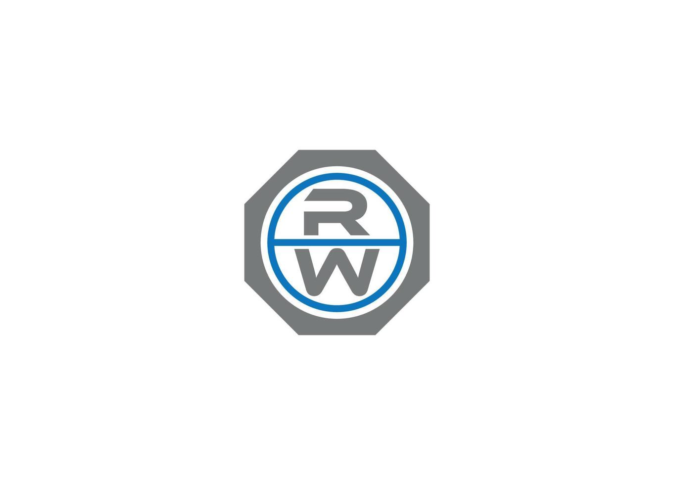 rw moderne Logo-Design-Vektorsymbol-Vorlage vektor