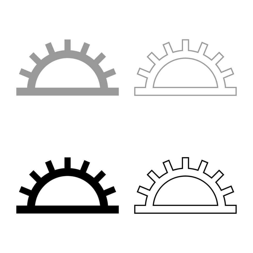 medium ljus beständighet beteckning på tapeten symbol ikon kontur set svart grå färg vektor illustration platt stil bild