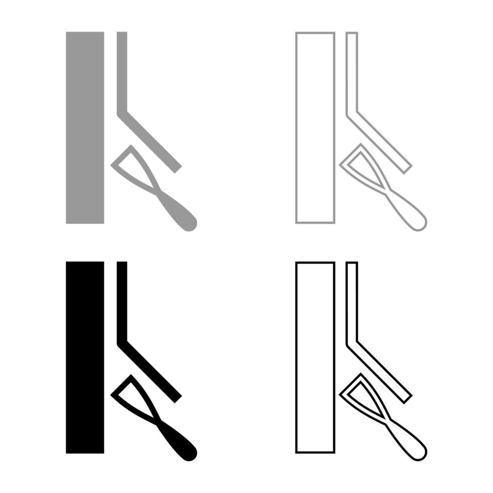 dupliziertes Stempeln gut speichern Bezeichnung auf der Tapete Symbol Symbol Umriss Set schwarz grau Farbe Vektor Illustration Flat Style Image
