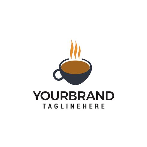 kaffekopp logo design koncept mall vektor