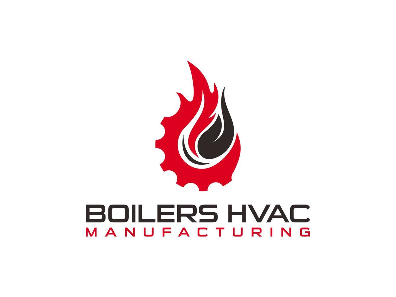 Boiler HVAC Business Logo für die Anziehungskraft auf High-End-Privatkunden und gewerbliche Kunden, die die Kundenelite zeigen vektor