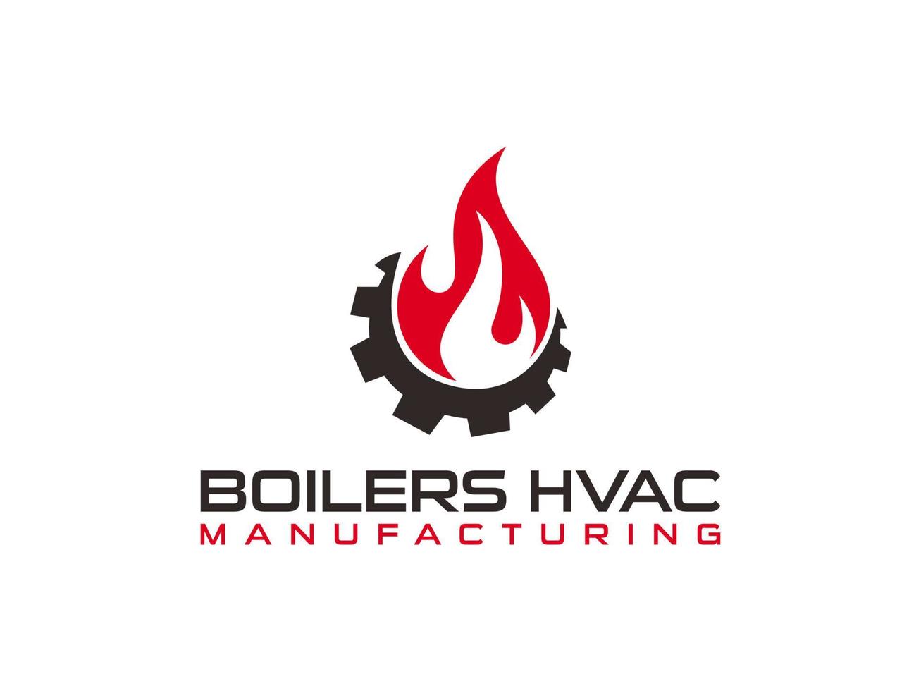 Boiler HVAC Business Logo für die Anziehungskraft auf High-End-Privatkunden und gewerbliche Kunden, die die Kundenelite zeigen vektor