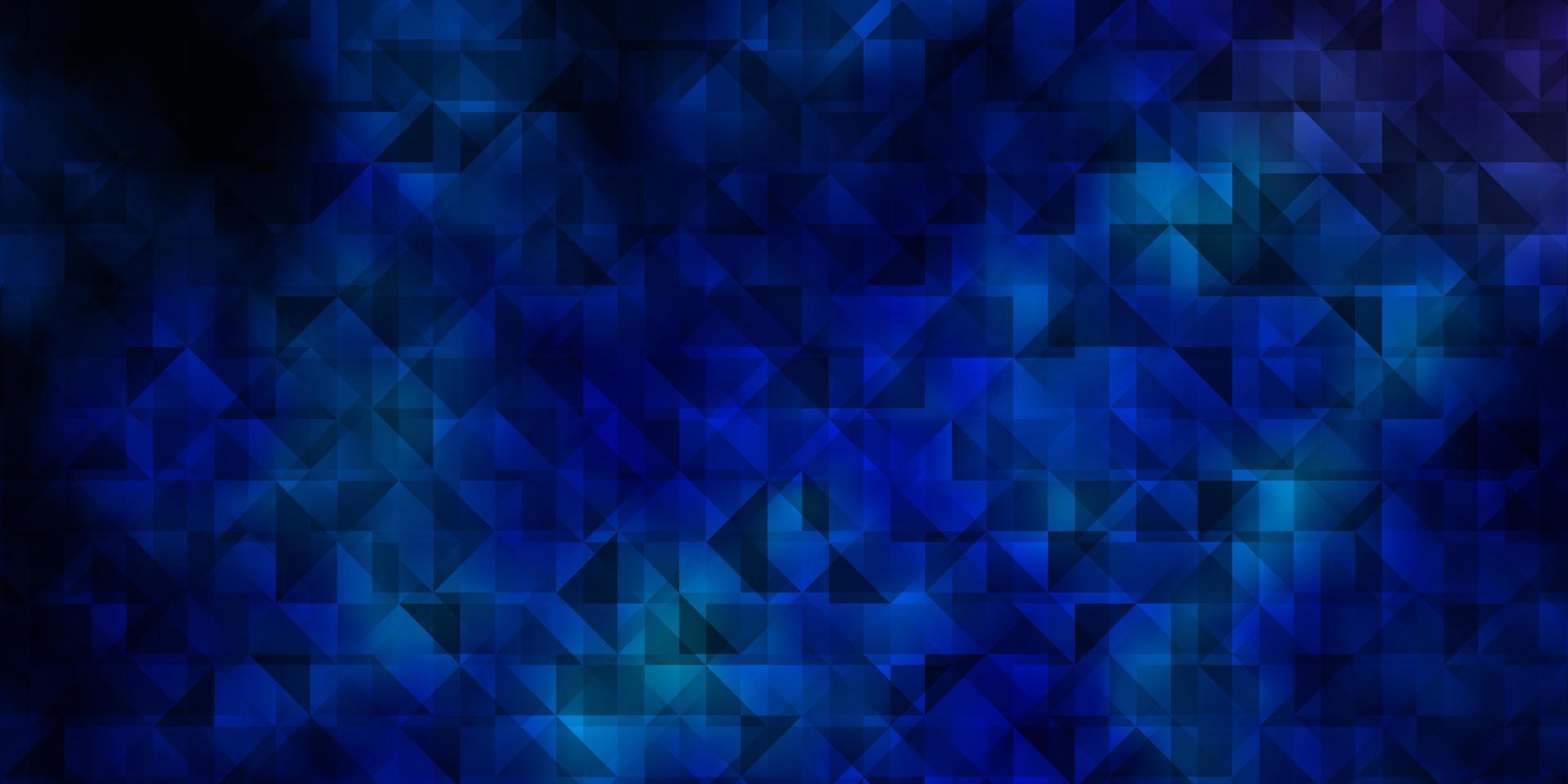 mörkrosa, blå vektormall med kristaller, trianglar. vektor