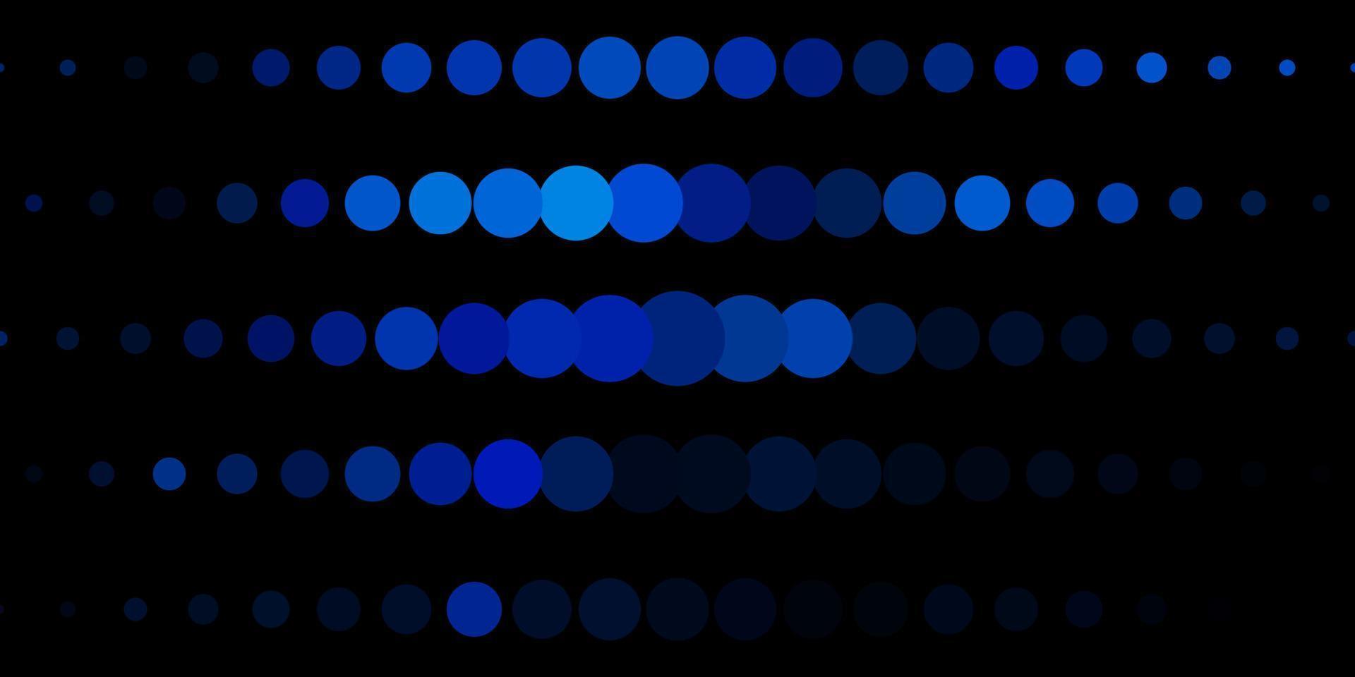 dunkelblaues Vektormuster mit Kugeln. vektor