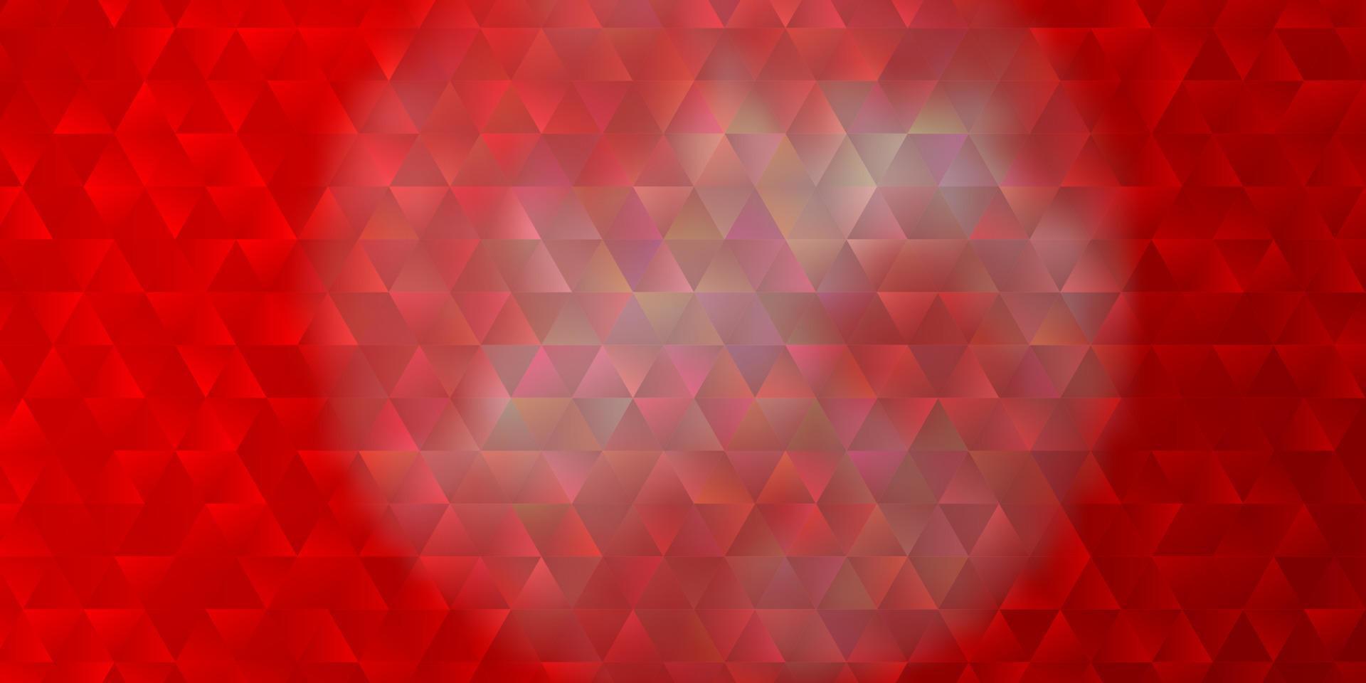 ljusröd vektorlayout med linjer, trianglar. vektor