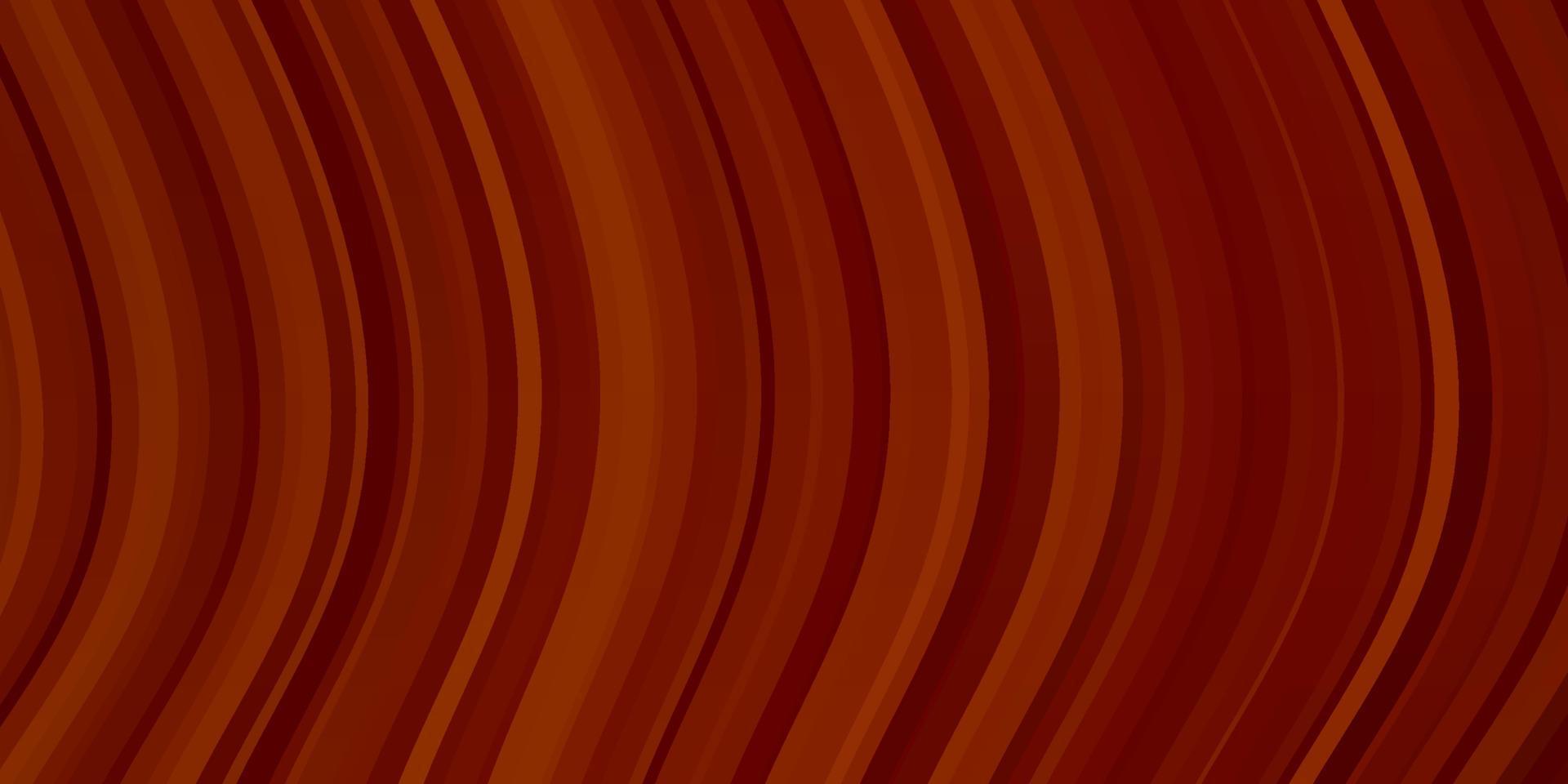 ljus orange vektor bakgrund med böjda linjer.