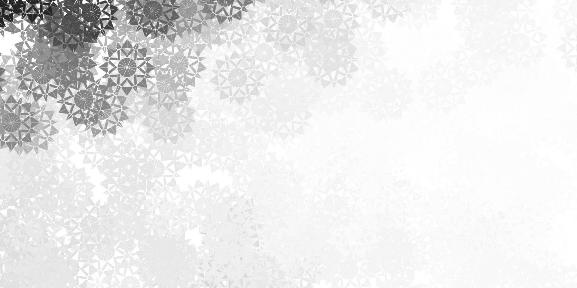 ljusgrå vektorlayout med vackra snöflingor. vektor