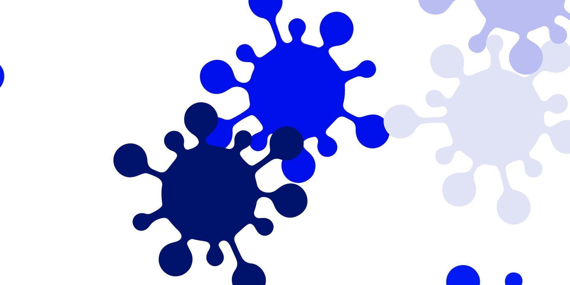 hellblaue Vektorbeschaffenheit mit Krankheitssymbolen. vektor