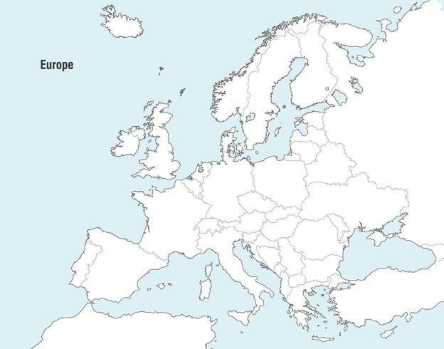 Vector Karten von Europa