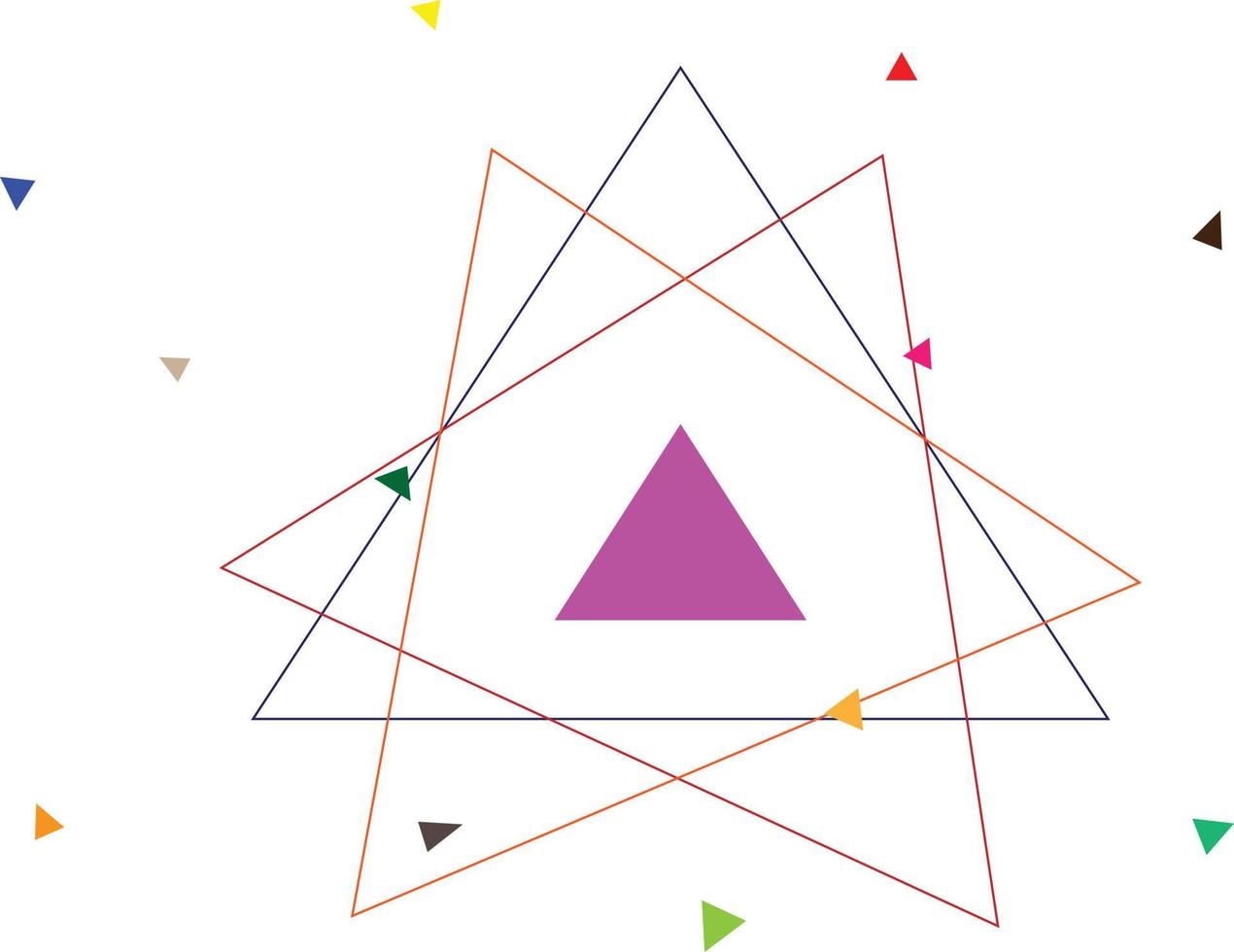 Vektor des Dreiecksmusters. ideal für ikonen, symbole und zeichen