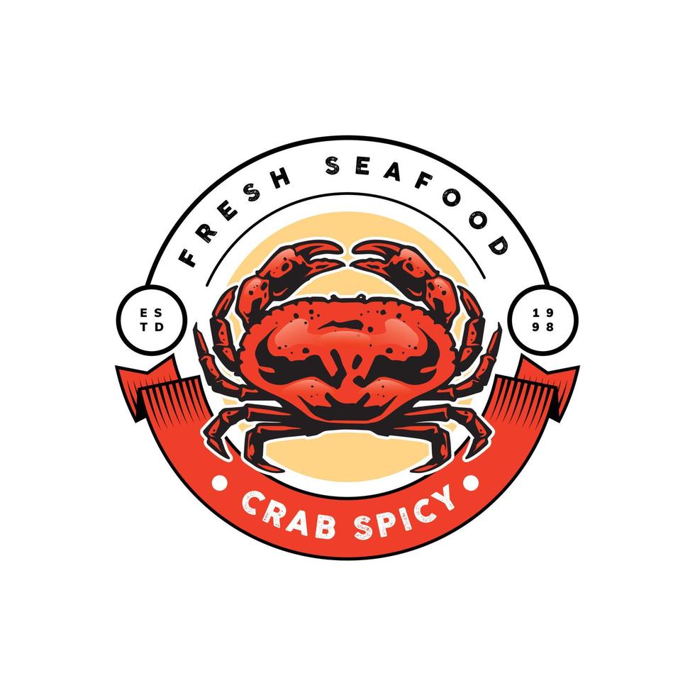 skaldjur logotyp mall vektor