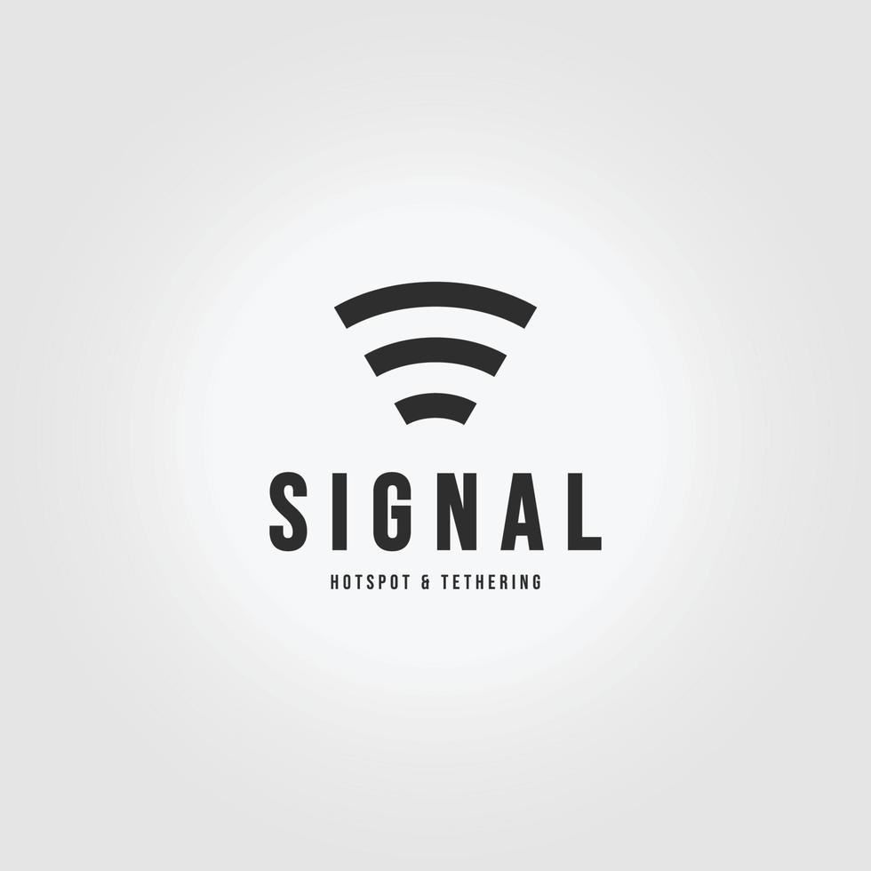 minimalistisches signal hotspot logo symbol illustration design vintage konzept vektor