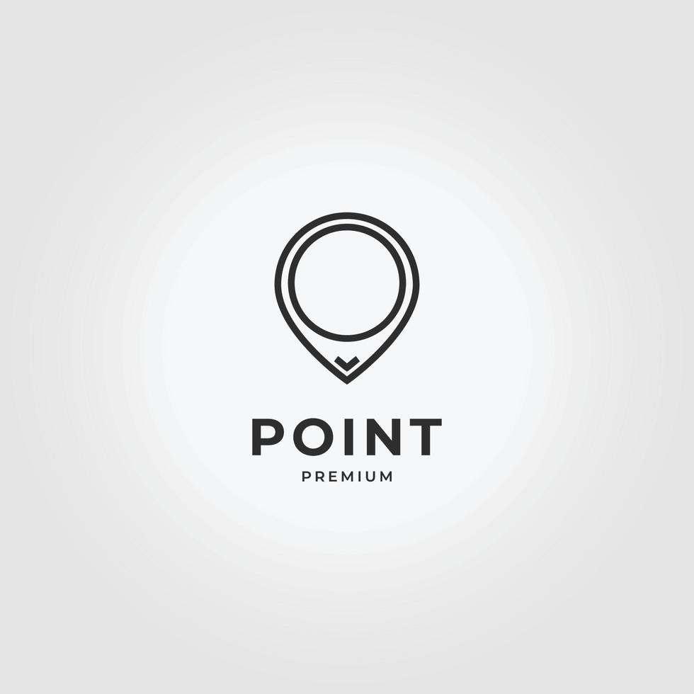 punkt logotyp ikon plats gps vektor illustration design linjekonst