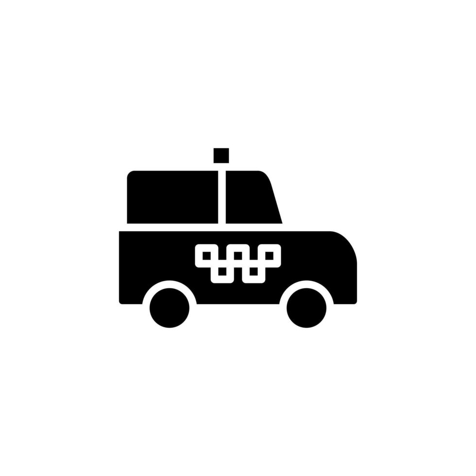 taxi, taxi, reise, transport solide symbolvektorillustration logo-vorlage. für viele Zwecke geeignet. vektor