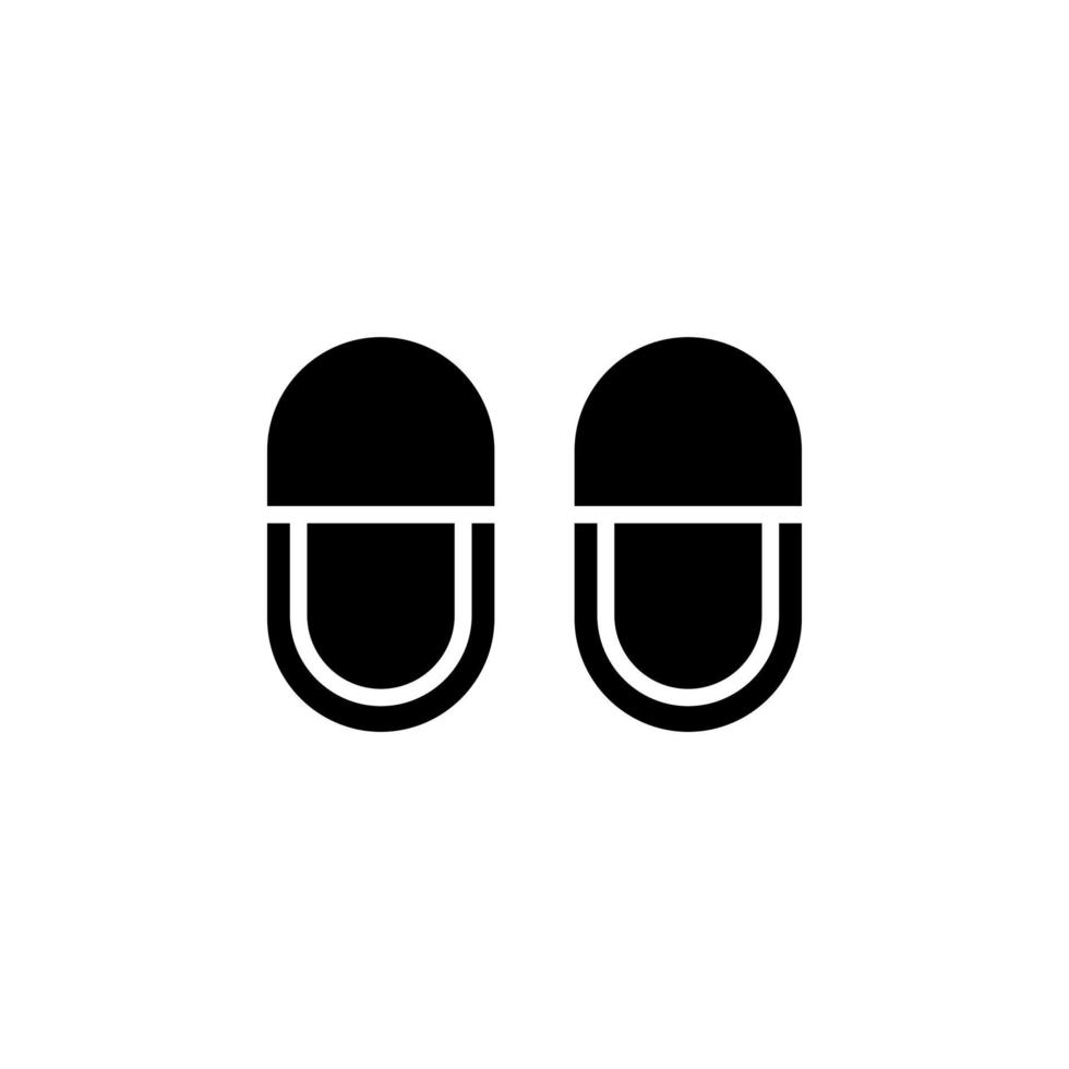 sandale, schuhe, pantoffel, flip-flop solide symbolvektorillustration logo-vorlage. für viele Zwecke geeignet. vektor