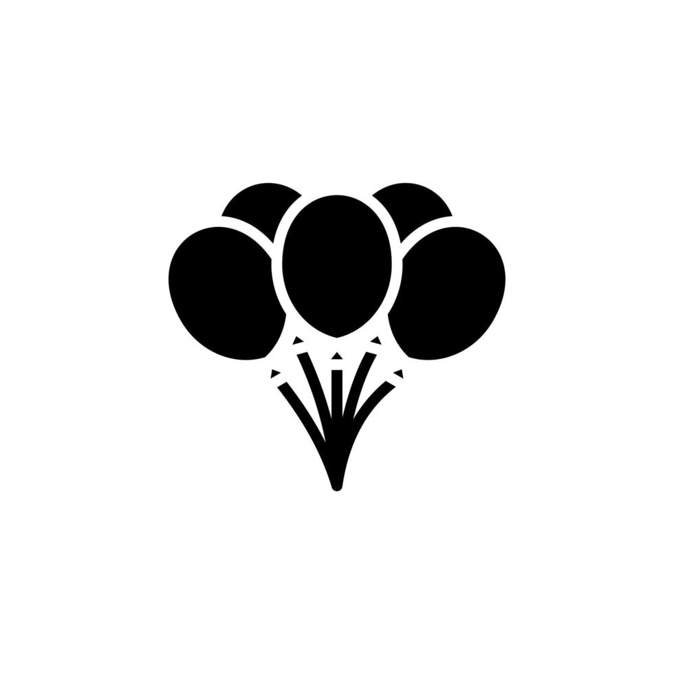 Ballon-Solid-Symbol-Vektor-Illustration-Logo-Vorlage. für viele Zwecke geeignet. vektor