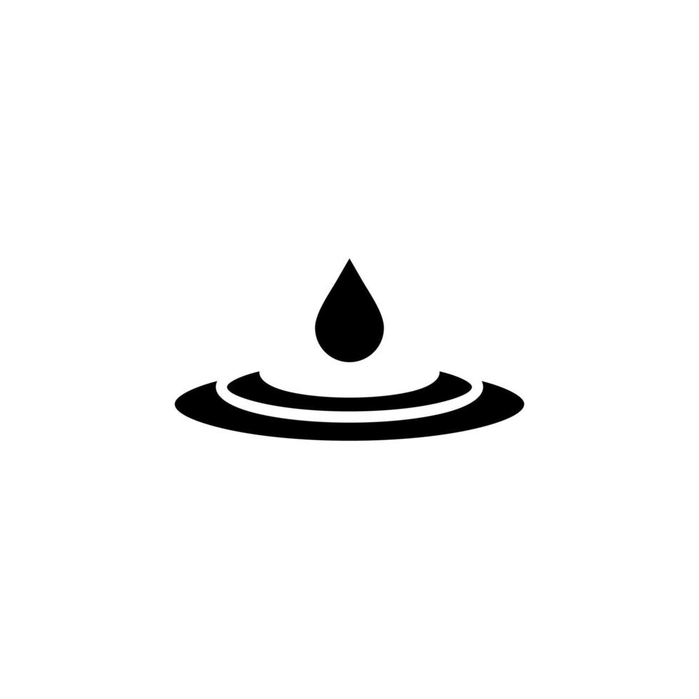 Wassertropfen, Wasser, Tröpfchen, flüssige feste Symbolvektorillustration Logo-Vorlage. für viele Zwecke geeignet. vektor