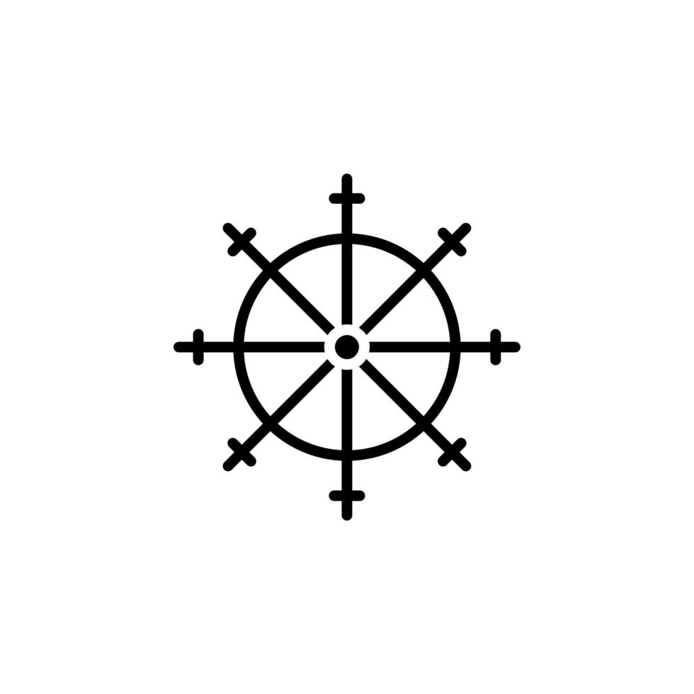 Ruder, Nautik, Schiff, Boot solide Symbol Vektor Illustration Logo Vorlage. für viele Zwecke geeignet.