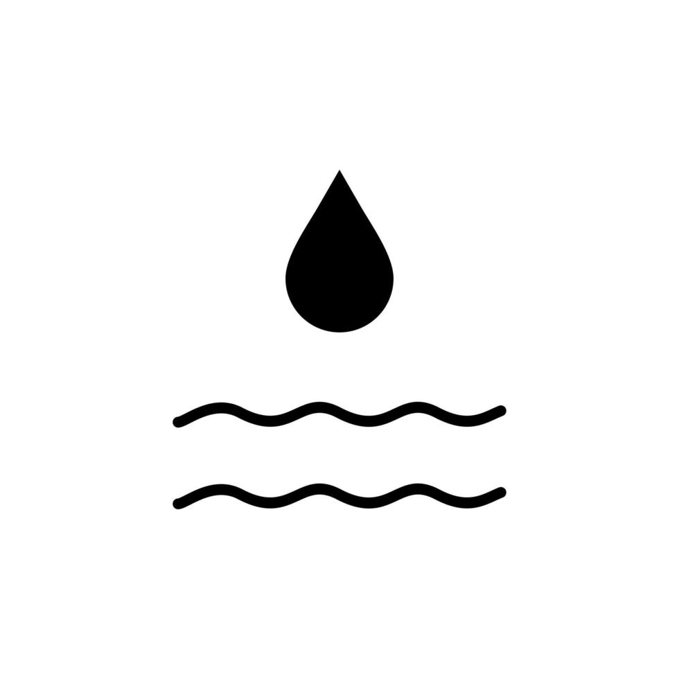 Wassertropfen, Wasser, Tröpfchen, flüssige feste Symbolvektorillustration Logo-Vorlage. für viele Zwecke geeignet. vektor