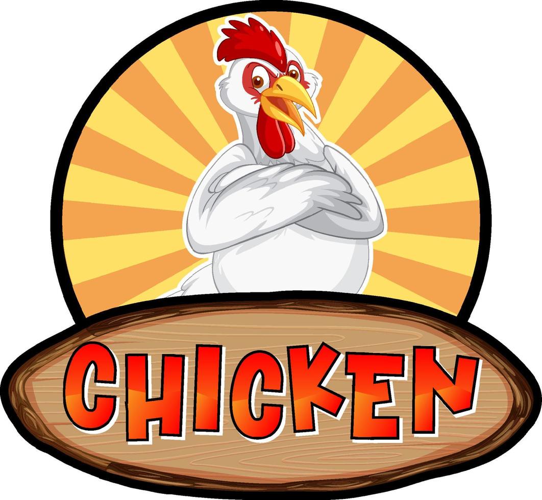 kyckling seriefigur logotyp vektor