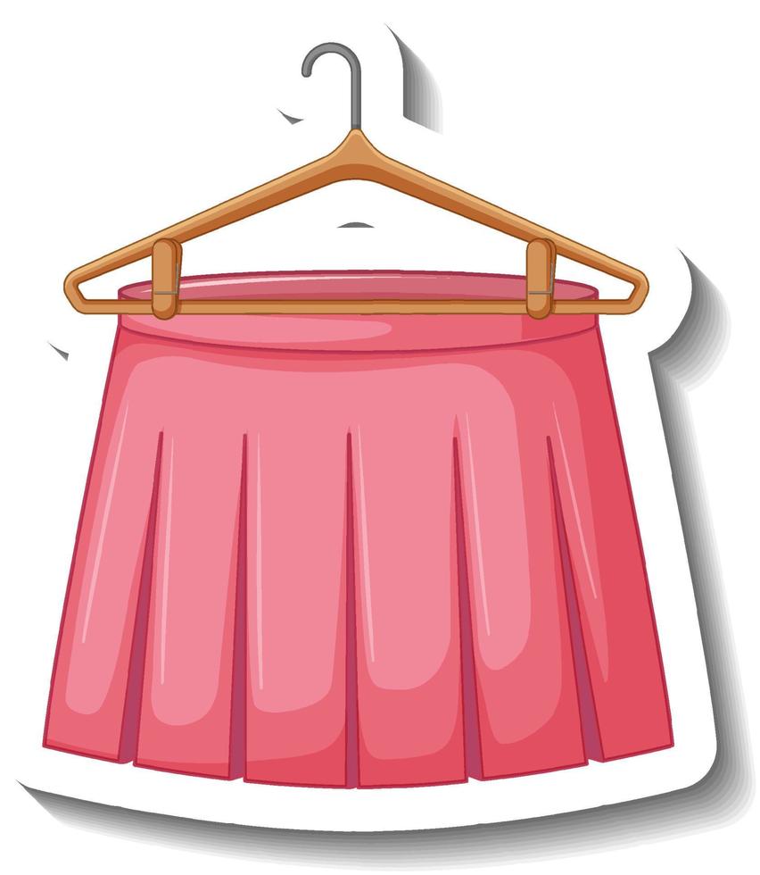 rosa veckad kjol med coathanger vektor