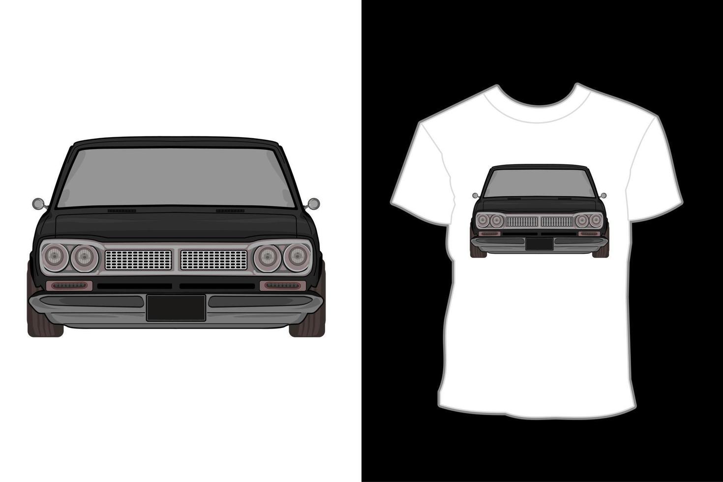 gammal bil 1979 bilillustration t-shirt design vektor