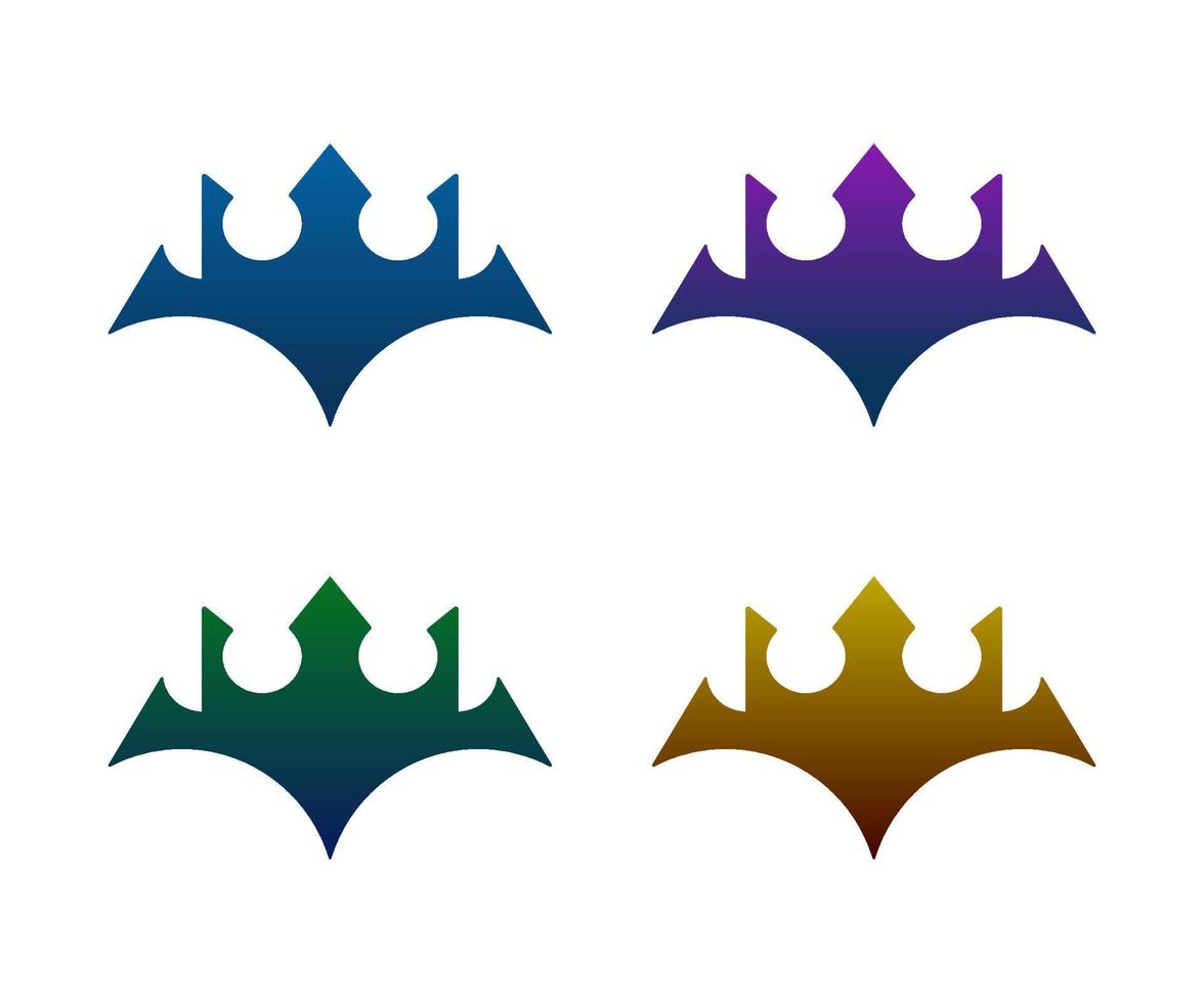 Fledermaus-Logo, Königreich, königliches Logo, König-Logo-Konzept, Königin, Logo für Unternehmen, Logo für Unternehmen, elegantes Logo, Stylisten-Logo vektor