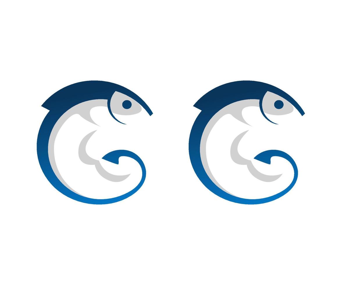 fisk och krok logotyp koncept, logotyp för företag, logotyp för företag, elegant logotyp, stylist logotyp vektor