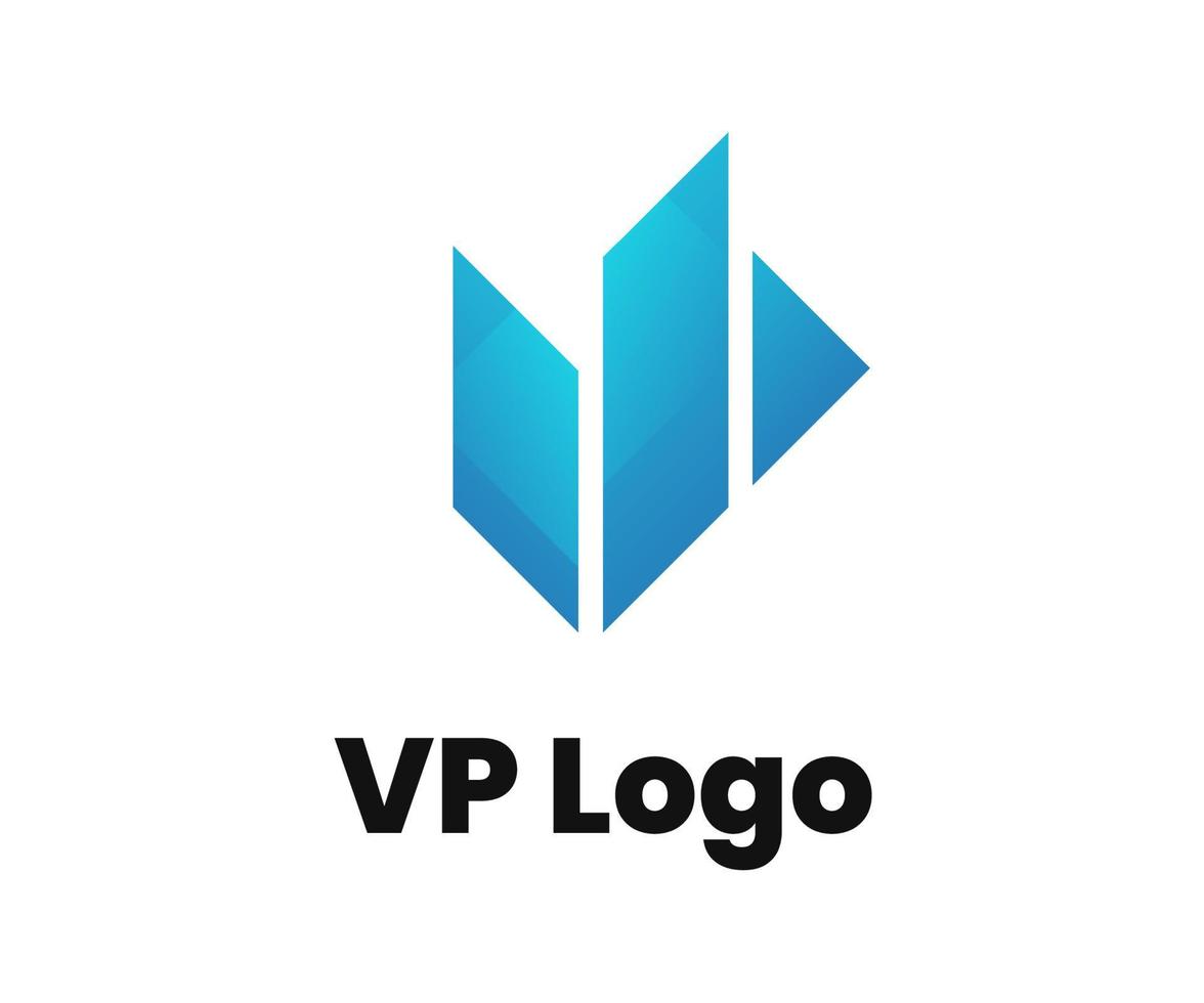 vp logo design, v, p, logotyp för företag, abstrakt logotyp vektor