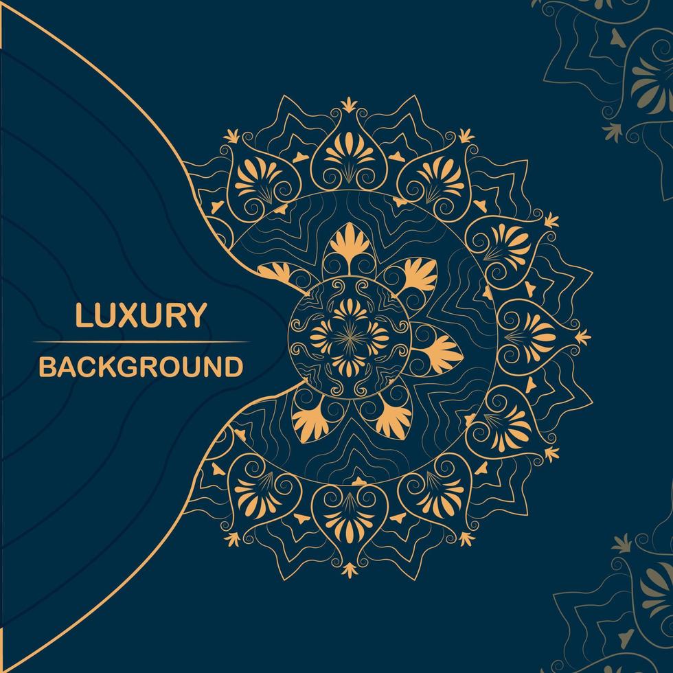 luxus-mandala-hintergrund mit goldenem arabeskenmuster im arabischen islamischen oststil. dekoratives mandala im ramadan-stil. Mandala für Vektor in Abbildung