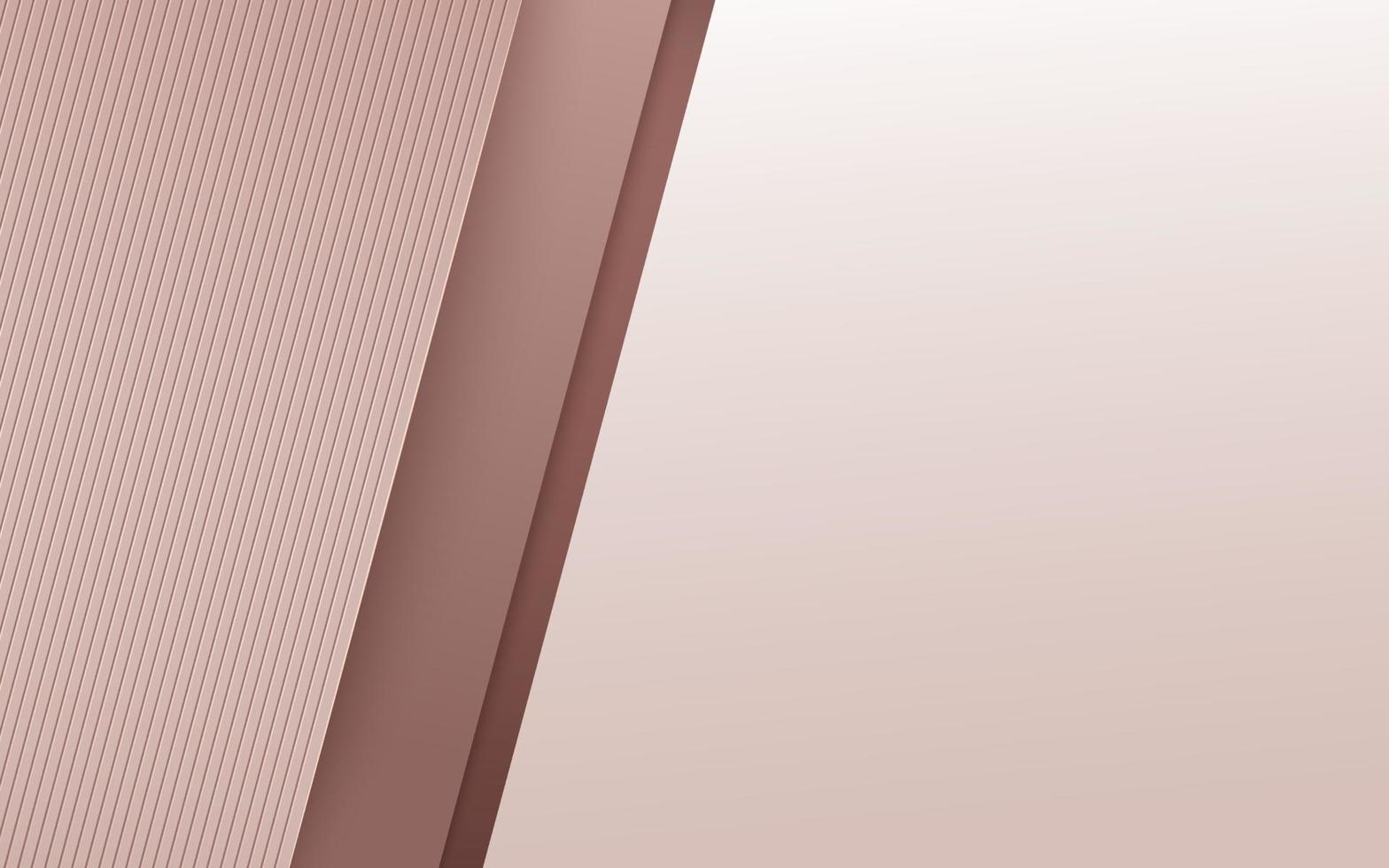 abstrakt rosa guld färg överlappande lager bakgrund med skugga i pappersklipp stil. lyxig geometrisk mönsterdesign med kopia utrymme. du kan använda för broschyr, kort, affisch, bannerwebb. vektor eps10
