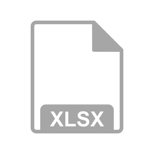 Vektor XLSX-Symbol