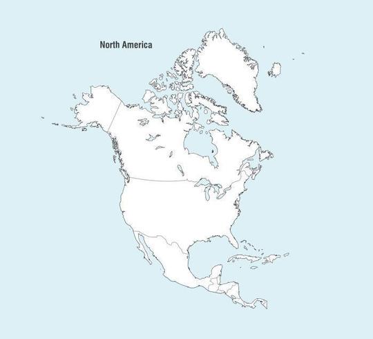 Nordamerika Karta Vector