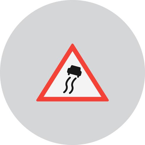 Vektor Slippery Road Sign Icon