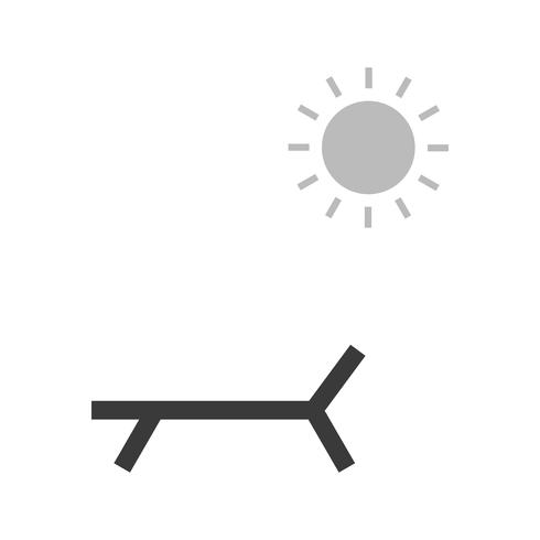 Vektor-Sonnenstrand-Symbol vektor