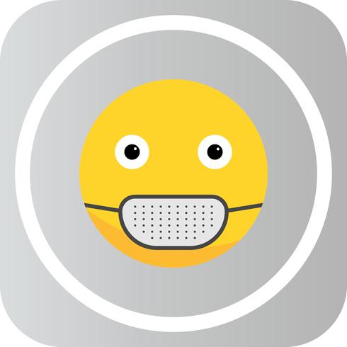 Vektor medizinische Maske Emoji-Symbol