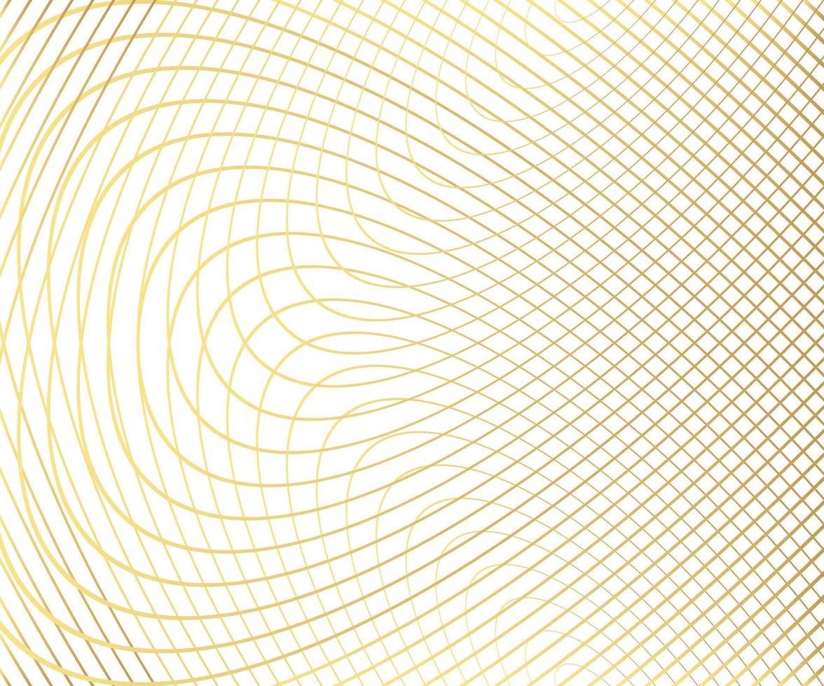 Gold luxuriöses Kreismuster mit goldenen Wellenlinien vorbei. abstrakter Hintergrund, Vektorillustration vektor